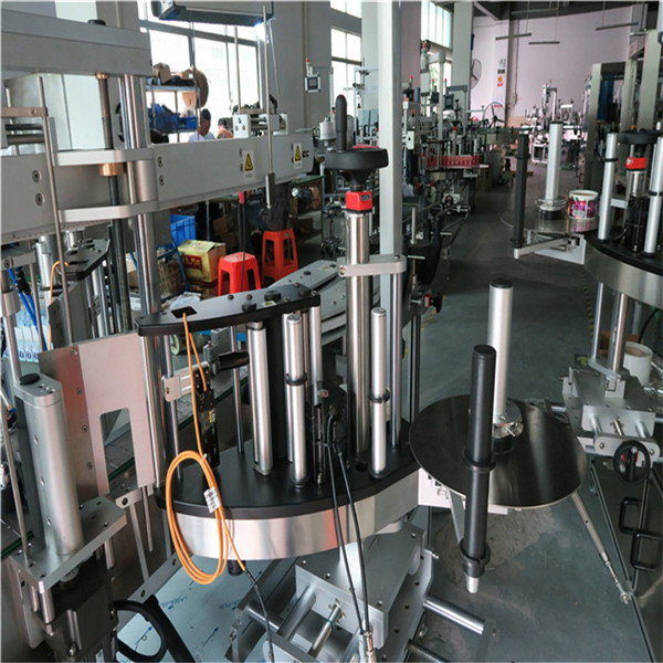 Stroj za dvostrano označavanje plastičnih / staklenih boca, označivač kvadratnih boca